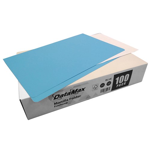 DataMax DMX815 Manila Folder Foolscap Box of 100_BLU - Theodist