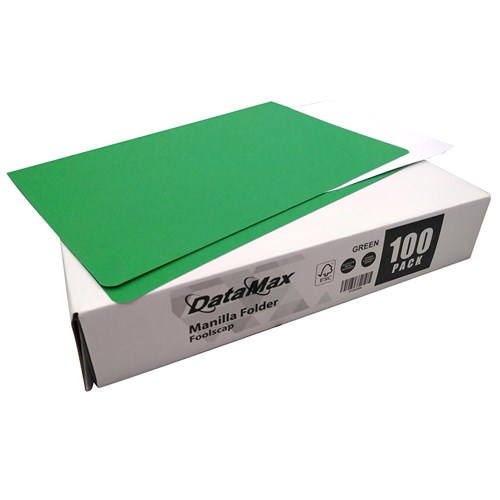 DataMax DMX815 Manila Folder Foolscap Box of 100_GRN - Theodist