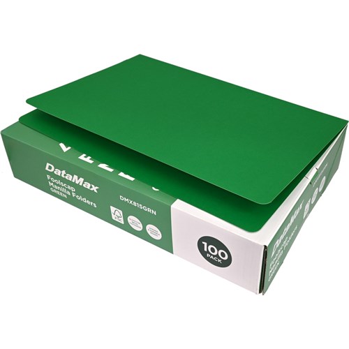 DataMax DMX815 Manila Folder Foolscap Box of 100_GRN - Theodist