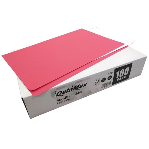 DataMax DMX815 Manila Folder Foolscap Box of 100_RED - Theodist