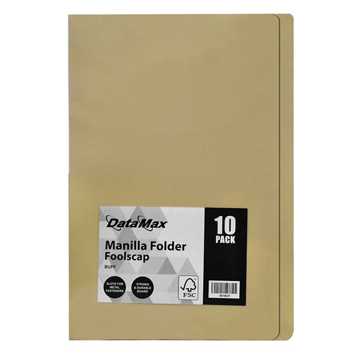 DataMax DMX881 Manila Folders Foolscap 10 Pack_BUF - Theodist