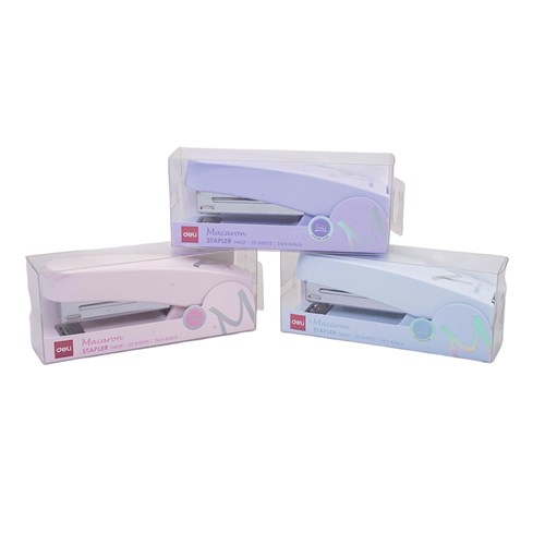 Deli Stapler Half Strip Uses 24/6 & 26/6 Staples Assorted Colours - Theodist