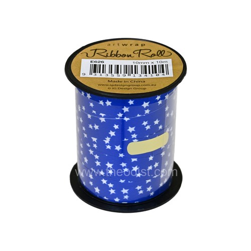 Artwrap E626 Ribbon Roll 10mmx10m Assorted Colour/Designs_3 - Theodist