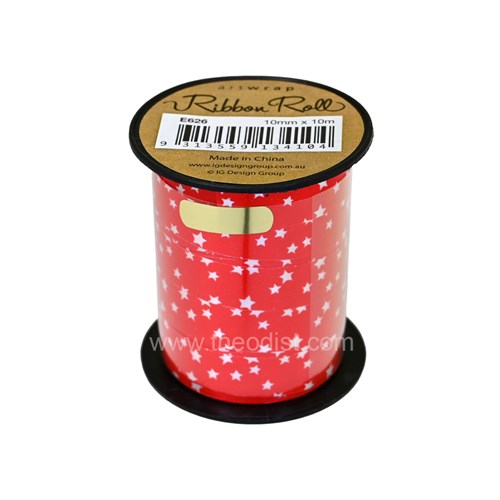 Artwrap E626 Ribbon Roll 10mmx10m Assorted Colour/Designs_4 - Theodist