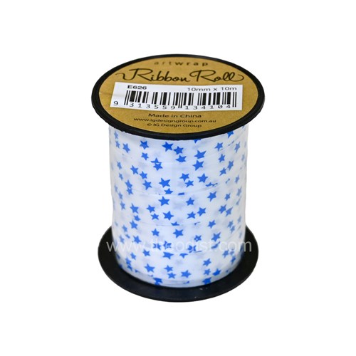 Artwrap E626 Ribbon Roll 10mmx10m Assorted Colour/Designs_6 - Theodist