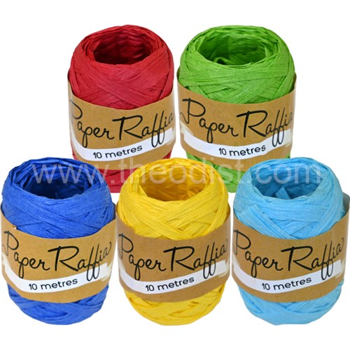 Artwrap E631 Paper Raffia 10m Assorted Clours - Theodist