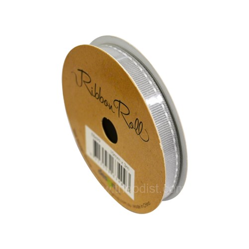 Artwrap E8699 Ribbon Roll Fabric Silver 10mmx3m - Theodist