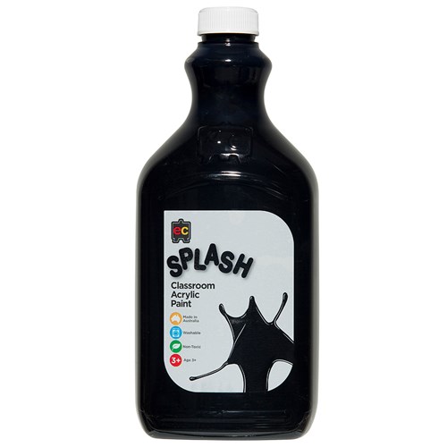 Educational Colours Classroom Splash Acrylic Paint 2 Litre_BLK - Theodist