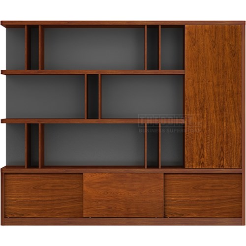 Wall Cabinet ELYUW24 Dark Chestnut ELYU Series 2400Wx400Dx2000H - Theodist