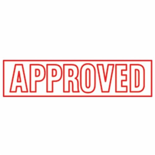 Shiny EN009 "APPROVED" OA Pre-Inked Stamp - Theodist