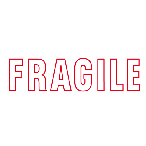 Shiny EN019 "FRAGILE" OA Pre-Inked Stamp - Theodist