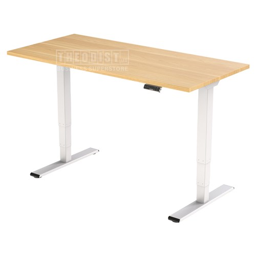 Adjustable Desk ET225O Electronic Dual Motor Oak 1500Wx700D 620-1270H - Theodist