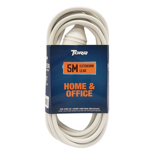 Torq 5M Extension Lead 3 Core 10A Plug & Connector - Theodist