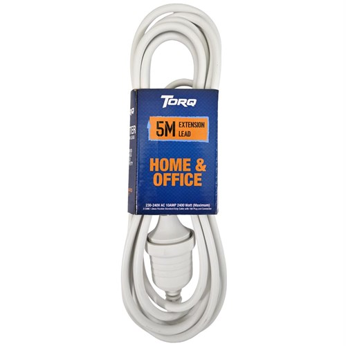Torq EXT5 5M Extension Lead 3 Core 10A Plug & Connector - Theodist