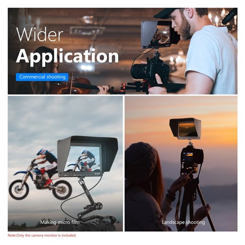 Neewer F100 7" HD Camera Field Monitor Kit & 2600MAH Battery_6 - Theodist