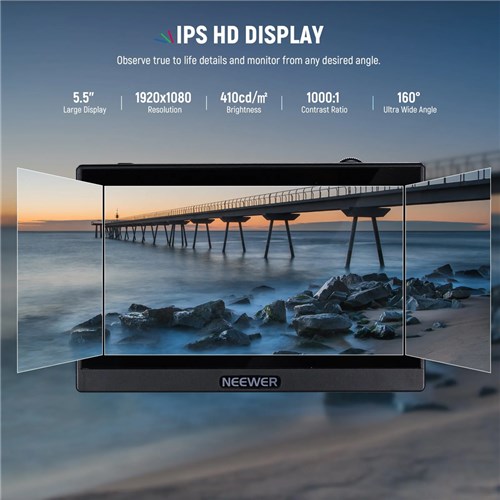 Neewer F500 5.5" Camera Monitor Kit Touch Screen with F550 LI-ION Battery_1 - Theodist