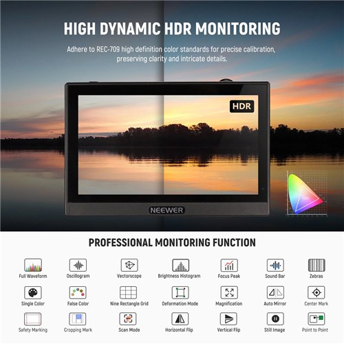 Neewer F500 5.5" Camera Monitor Kit Touch Screen with F550 LI-ION Battery_6 - Theodist