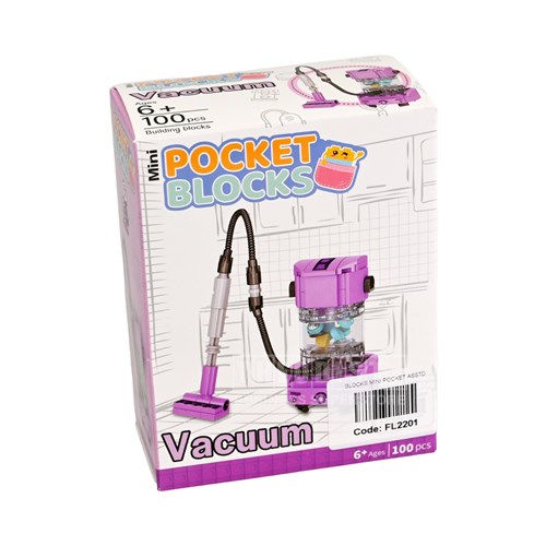 Mini Pocket Blocks Home Appliances Ages 6+ Collect All 6 Sets_Vacuum - Theodist