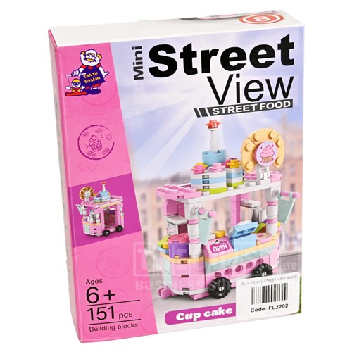 Mini Street View Food Carts Ages 6+ Building Blocks_Cup Cake - Theodist