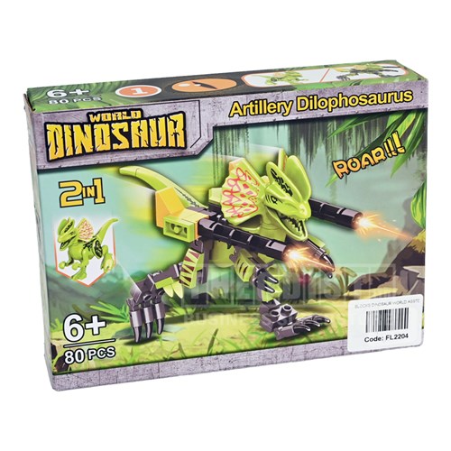 World Dinosaur FL2204 2in1 Battle and Dinosaur Modes Ages 6+_Dilophosaurus - Theodist