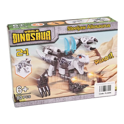 World Dinosaur FL2204 2in1 Battle and Dinosaur Modes Ages 6+_Allosaurus - Theodist