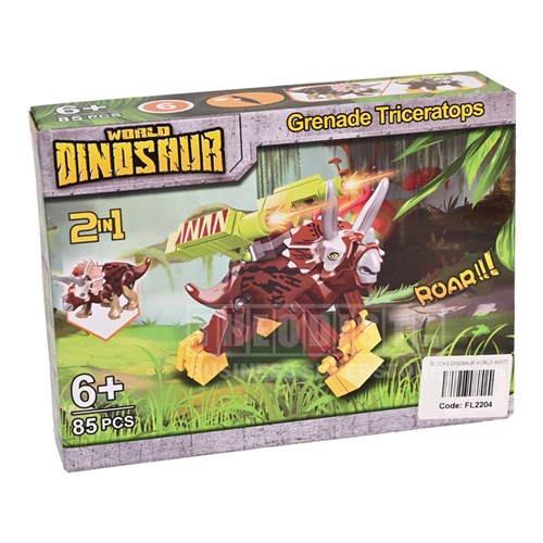 World Dinosaur FL2204 2in1 Battle and Dinosaur Modes Ages 6+_Triceratops - Theodist