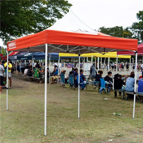 Theodist Gazebo with Awning Red-White 3x3m_2 - Theodist