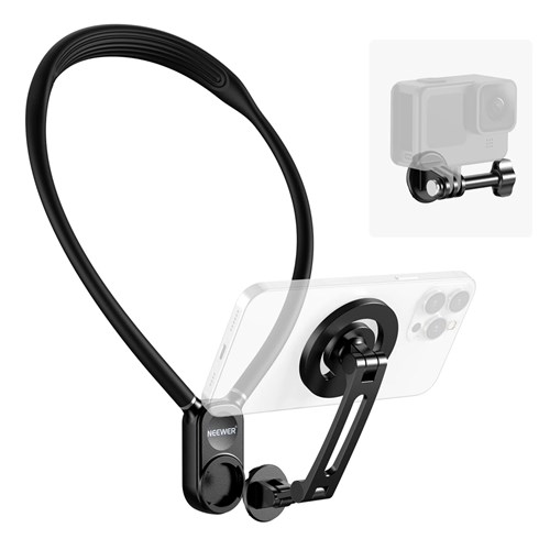 Neewer GP16 Neck Mount with Magnetic Phone Holder and Action Camera Adapter - Theodist