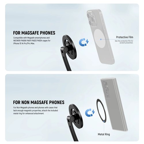 Neewer GP16 Neck Mount with Magnetic Phone Holder and Action Camera Adapter_1 - Theodist