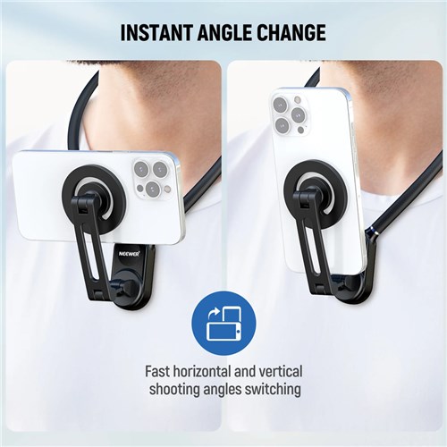Neewer GP16 Neck Mount with Magnetic Phone Holder and Action Camera Adapter_3 - Theodist