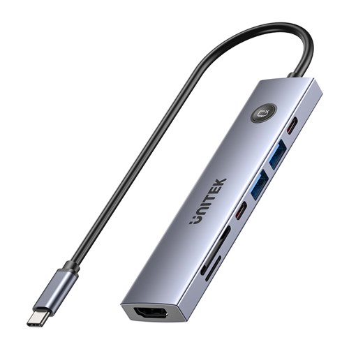 Unitek H1124AGY01 7-in-1 USB-C Hub, 5Gbps, 4K@60Hz, PD100W, SD, Micro SD Card Reader - Theodist