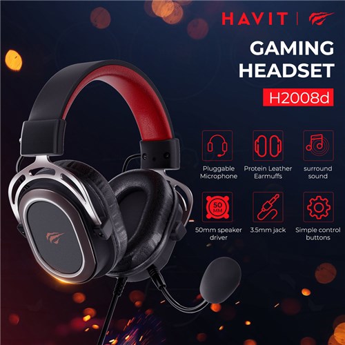 Havit H2008D Over-Ear Gaming Wireless Headphones_1 - Theodist