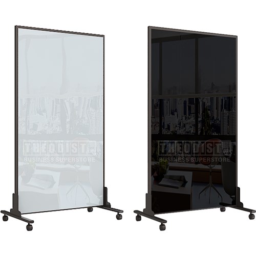 Partition Movable (Tempered Glass Black/White Sides) 1016x1854x32mm - Theodist