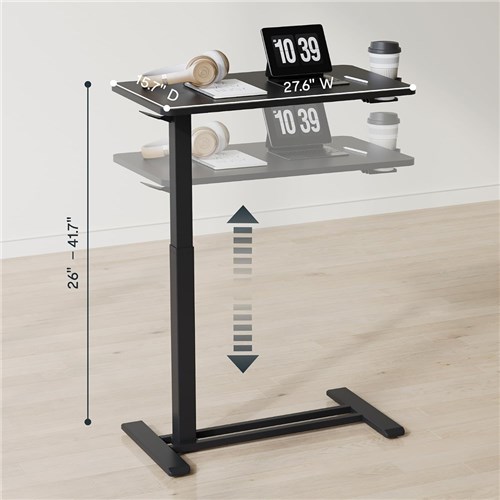 FlexiSpot H7 Overbed Table Adjustable Desk Manual Gas Lift 700Wx400Dx660-1060H_10 - Theodist