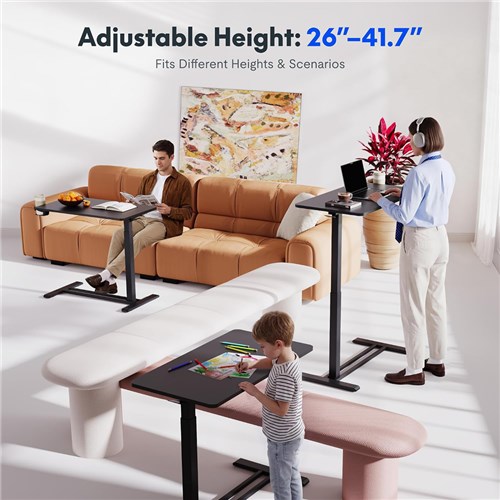 FlexiSpot H7 Overbed Table Adjustable Desk Manual Gas Lift 700Wx400Dx660-1060H_3 - Theodist