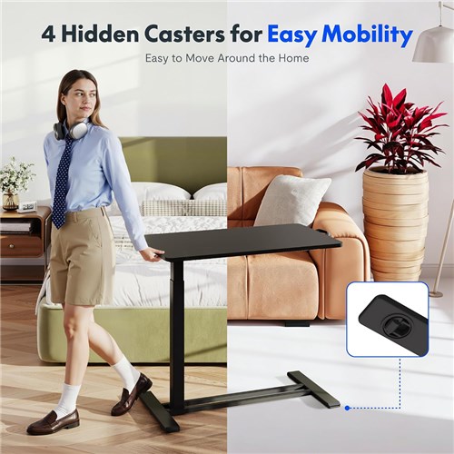 FlexiSpot H7 Overbed Table Adjustable Desk Manual Gas Lift 700Wx400Dx660-1060H_4 - Theodist