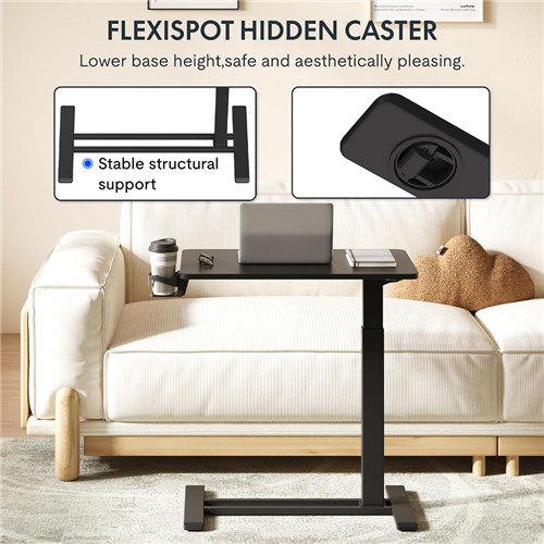 FlexiSpot H7 Overbed Table Adjustable Desk Manual Gas Lift 700Wx400Dx660-1060H_5 - Theodist
