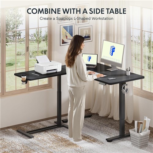 FlexiSpot H7 Overbed Table Adjustable Desk Manual Gas Lift 700Wx400Dx660-1060H_8 - Theodist