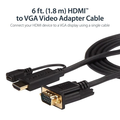 Startech HD2VGAMM6 HDMI to VGA Adapter 1.8m Cable_1 - Theodist