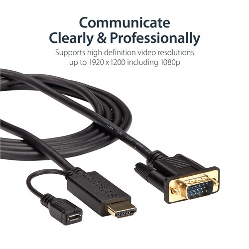 Startech HD2VGAMM6 HDMI to VGA Adapter 1.8m Cable_3 - Theodist