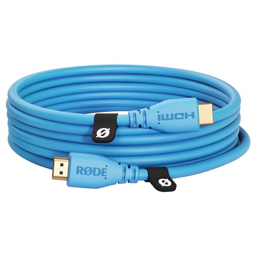 Rode HDMI-3 Premium High Speed Cable DIA 6mm (3M/10FT) Blue HDMICABLE3M-B - Theodist