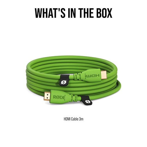 Rode HDMI-3 Premium High Speed Cable (3M/10FT) Green HDMICABLE3M-G_1 - Theodist