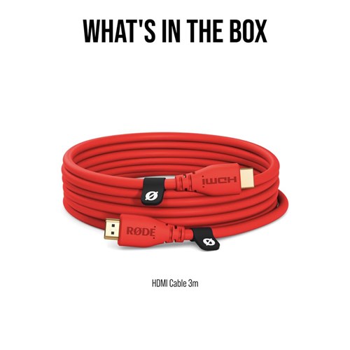 Rode HDMI-3 Premium High Speed Cable (3M/10FT) Red HDMICABLE3M-R_1 - Theodist