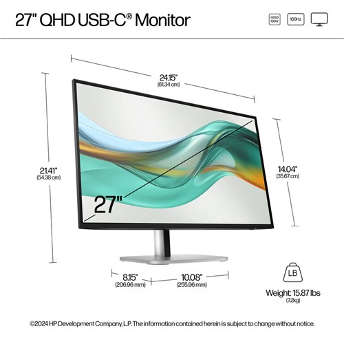 HP Series 5 Pro 27" Monitor 527pf FHD 1920x1080, 120Hz IPS 350NITS, DP, HDMI, USB HUB_10 - Theodist