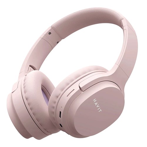 Havit I62 Wireless Bluetooth Headphone 90 Rotating Pink - Theodist