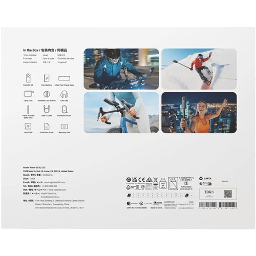 Insta360 One X5 Essentials Bundle Action Camera + Lens Guard, 114cm Stick, Lens Cap, Battery, Charger, Case, INSTAONEX5ES_1 - Theodist