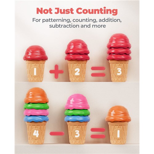 JoyCat Counters Ice Cream Cones 65 Pcs 1+_2 - Theodist