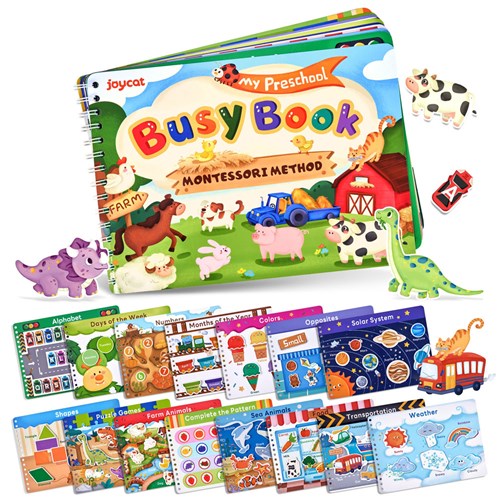 JoyCat Busy Book for Preschool Montessori Method - Theodist