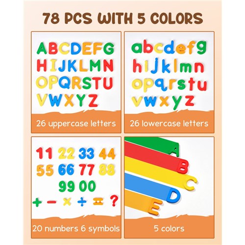 JoyCat Magnetic Letters & Numbers Set 78 Pcs_1 - Theodist