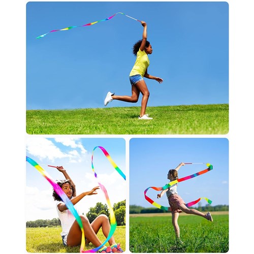 JoyCat Dance Streamers 24 Pack Rainbow Colored_5 - Theodist